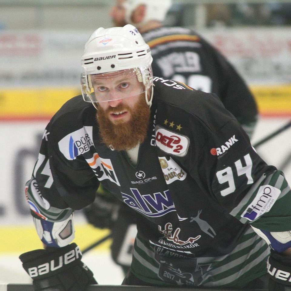 Tyler McNeely on the ice in Germany